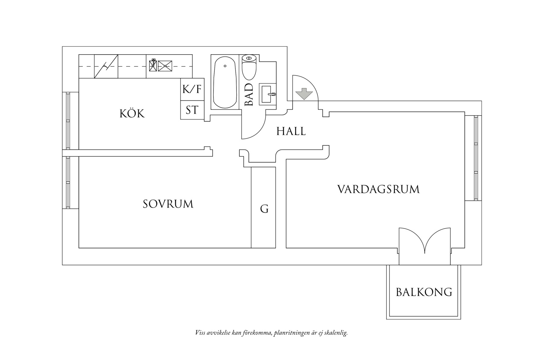 Planritning 1 Eklandagatan 54A