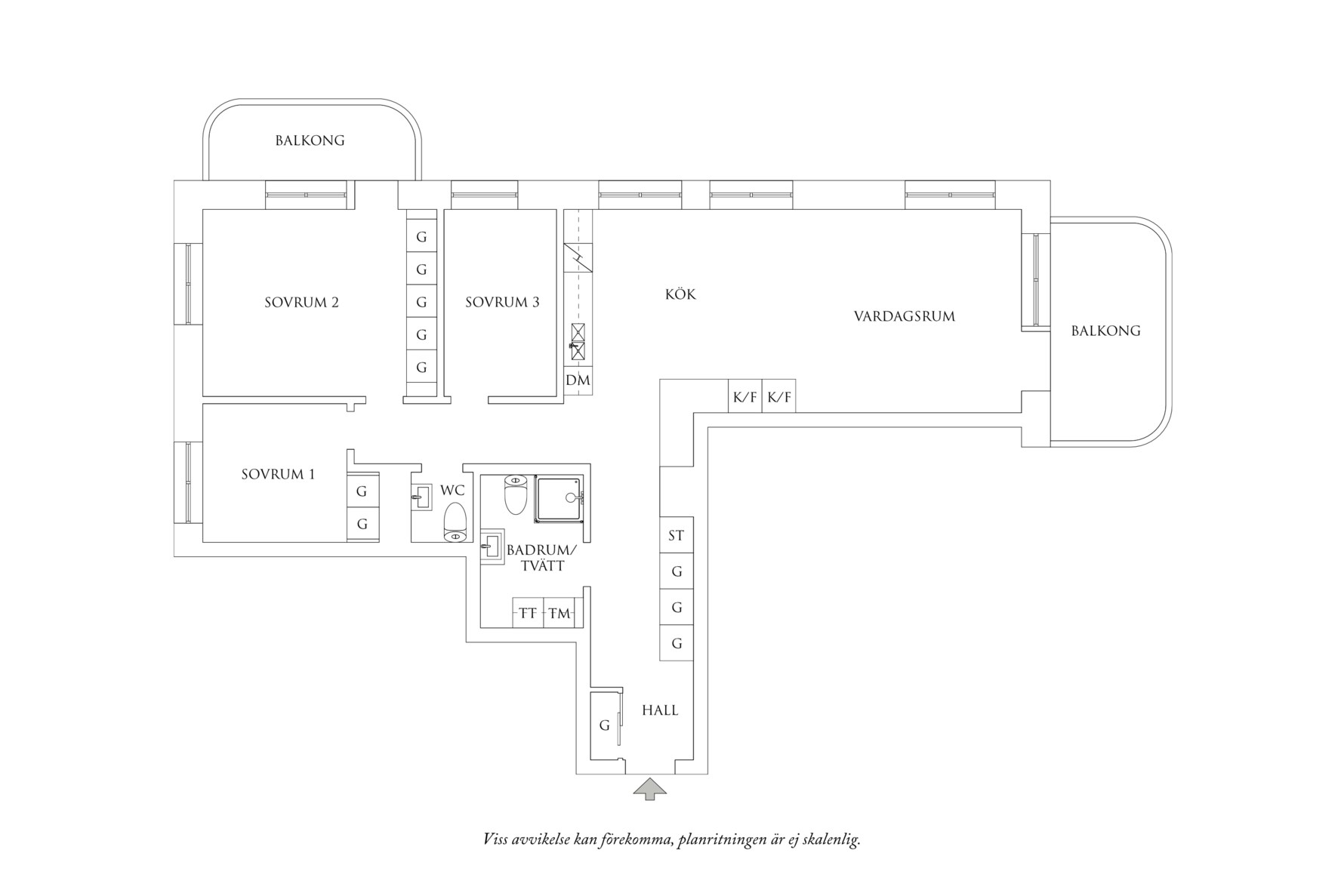 Planritning 1 Hedtångsvägen 5A