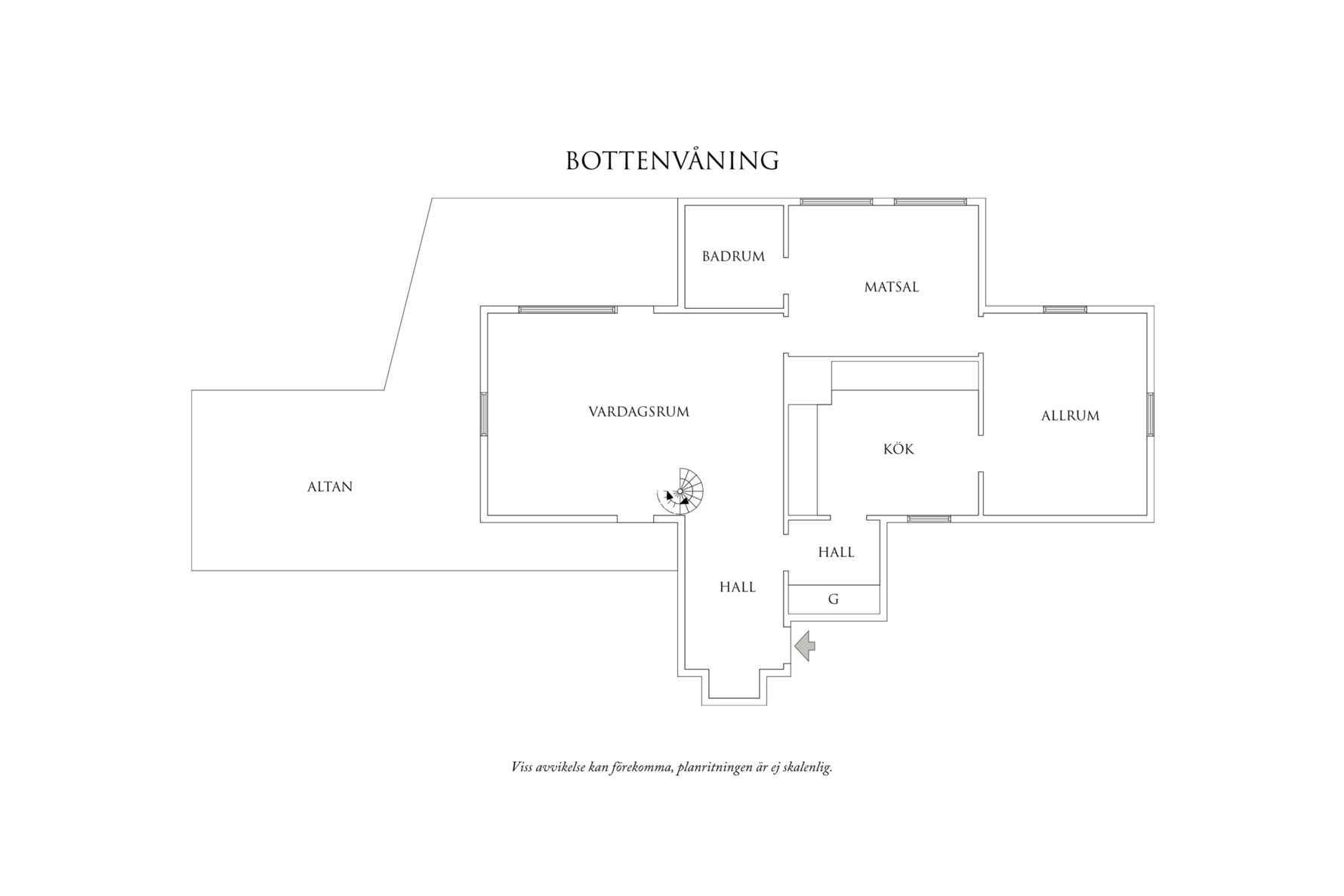 Planritning 1 Blomstrandsvägen 2