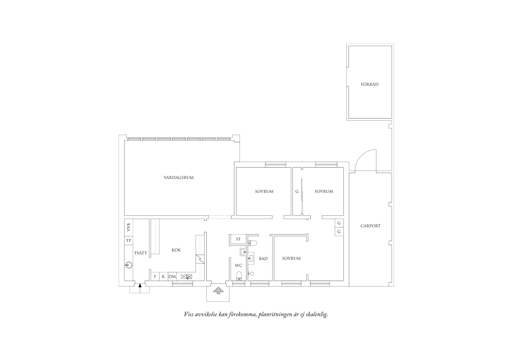 Planritning 1 Västra Palmgrensgatan 128A