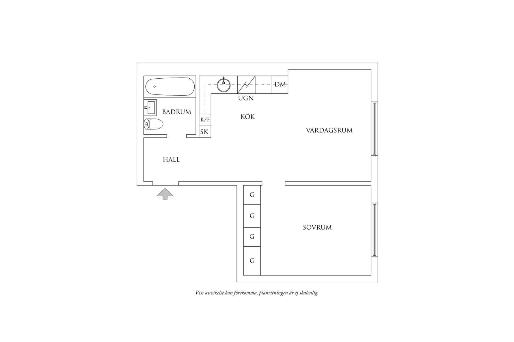 Planritning 1 Fyrmästaregången 14