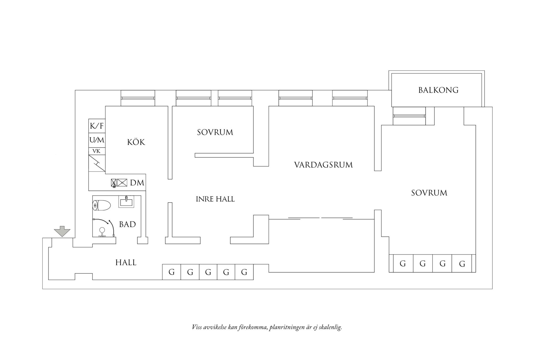 Planritning 1 Vasaplatsen 6B