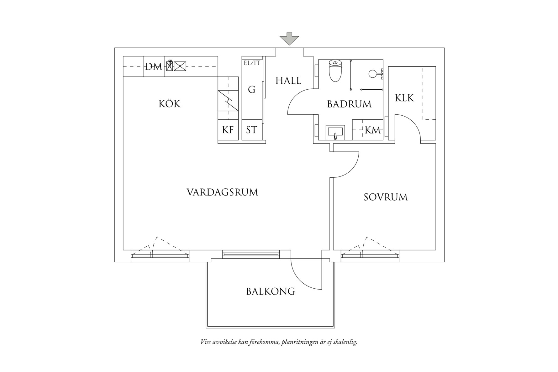 Planritning 1 Ebbe Lieberathsgatan 27E