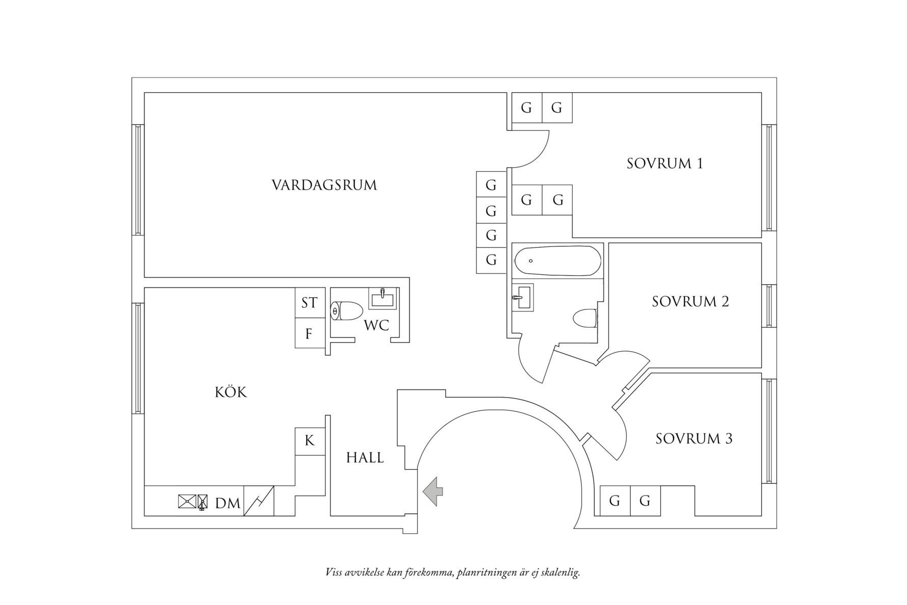 Planritning 1 Spaldingsgatan 3
