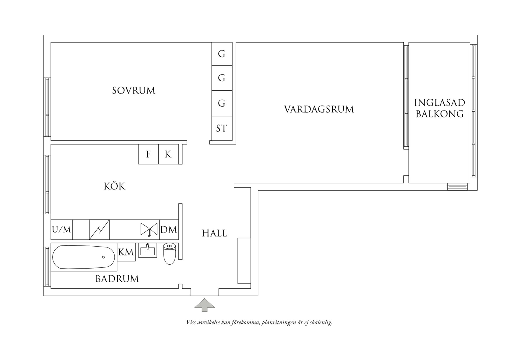 Planritning 1 Distansgatan 27