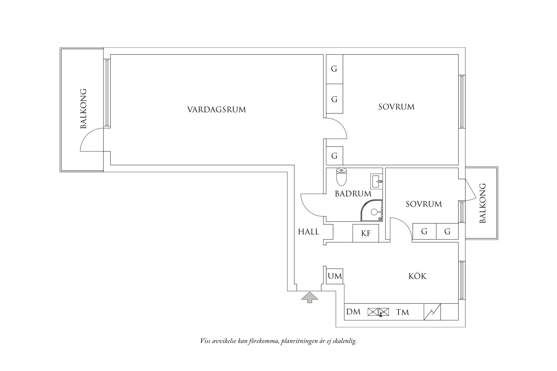 Planritning 1 Örnehufvudsgatan 3