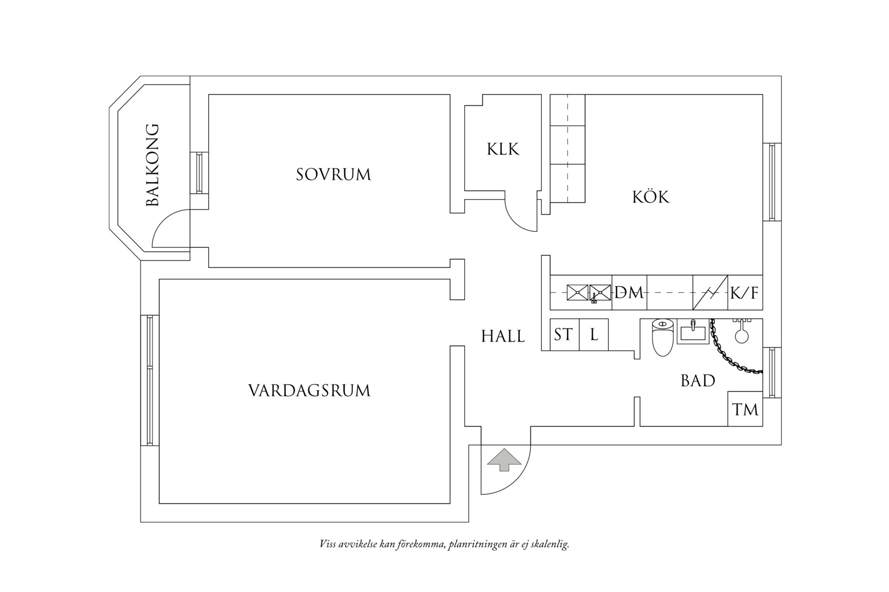 Planritning 1 Vantgatan 3G