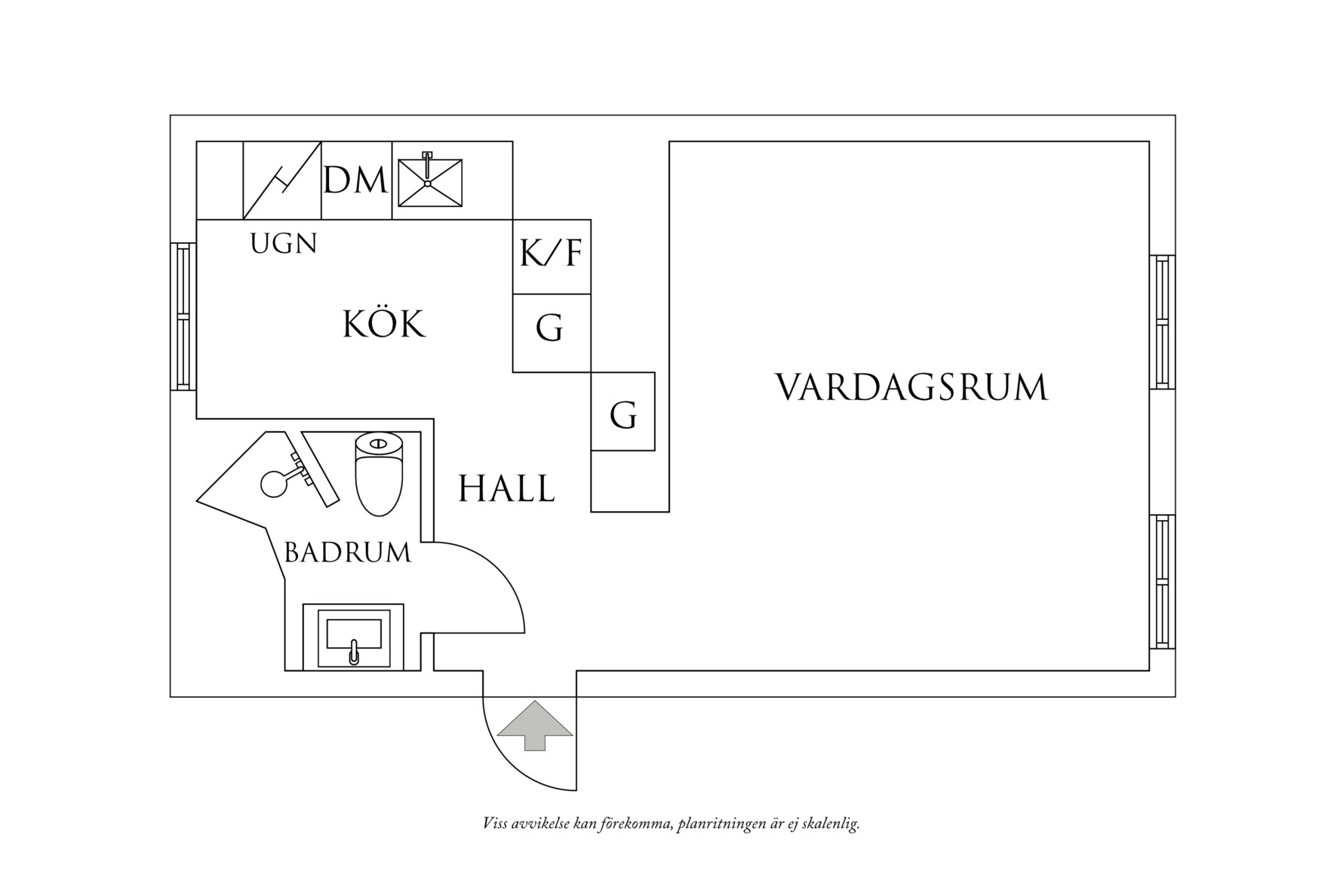 Planritning 1 Amiralitetsgatan 27B