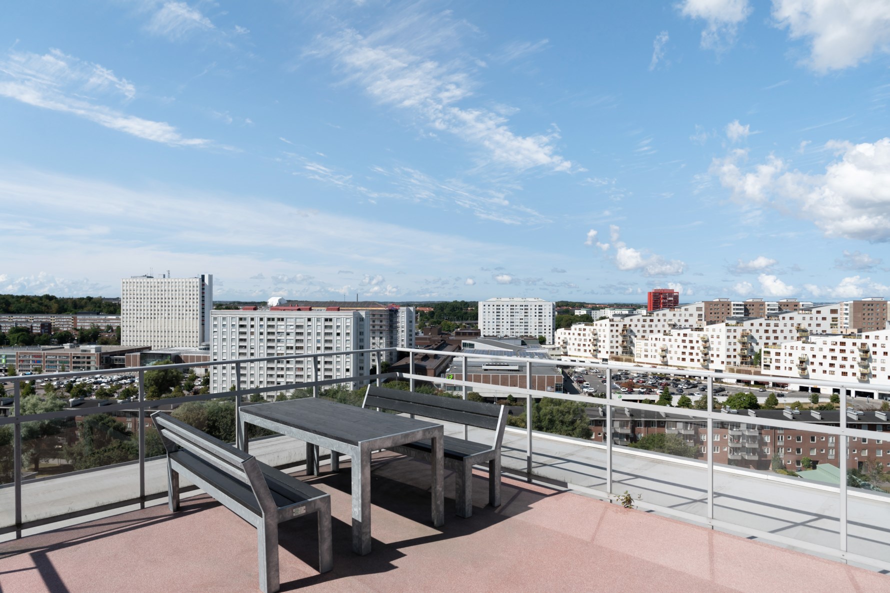 Takterrassen två trappor upp