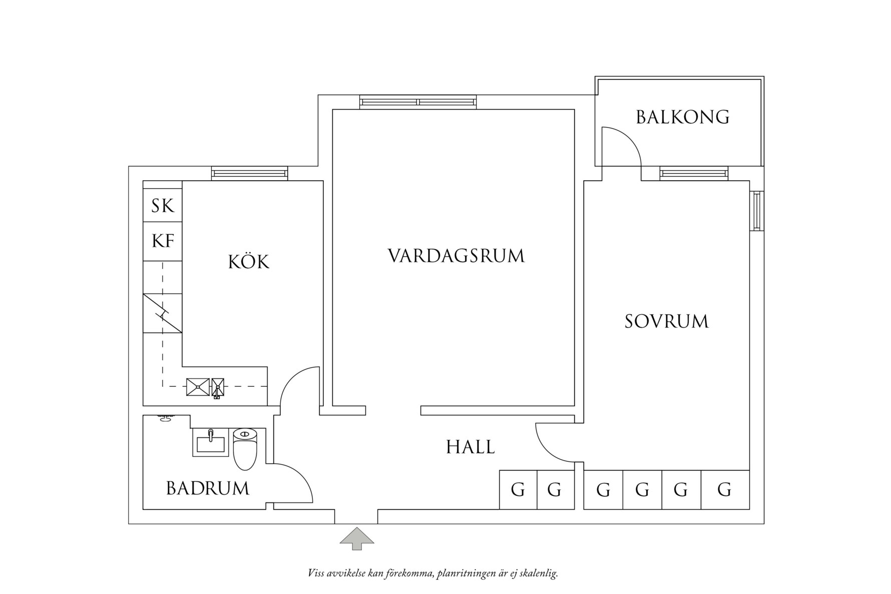 Planritning 1 Fjärde långgatan 43
