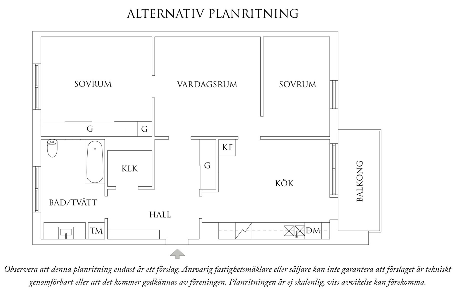Planritning 2 Östra Skansgatan 8B