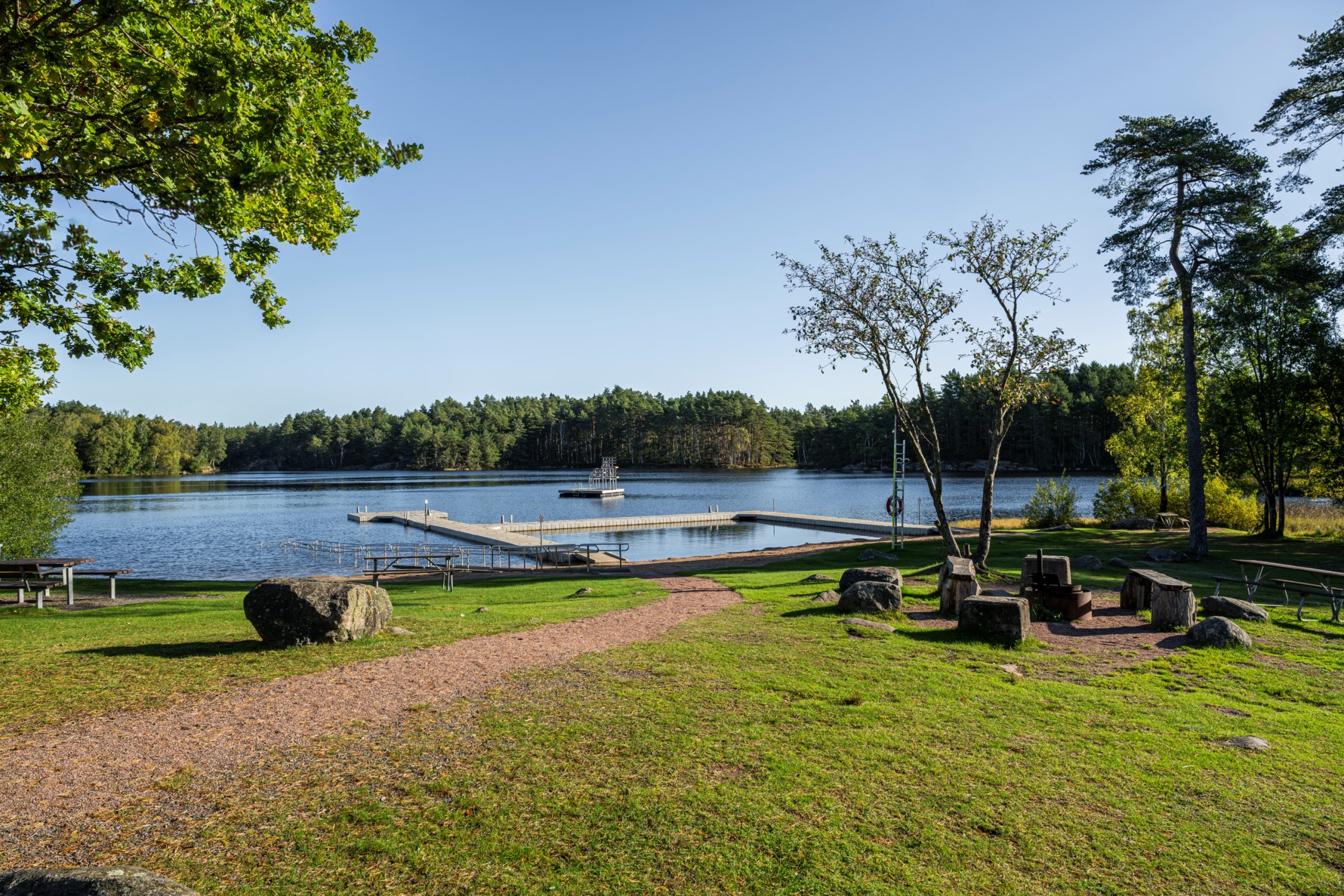 Gångavstånd till vackra Barnsjön