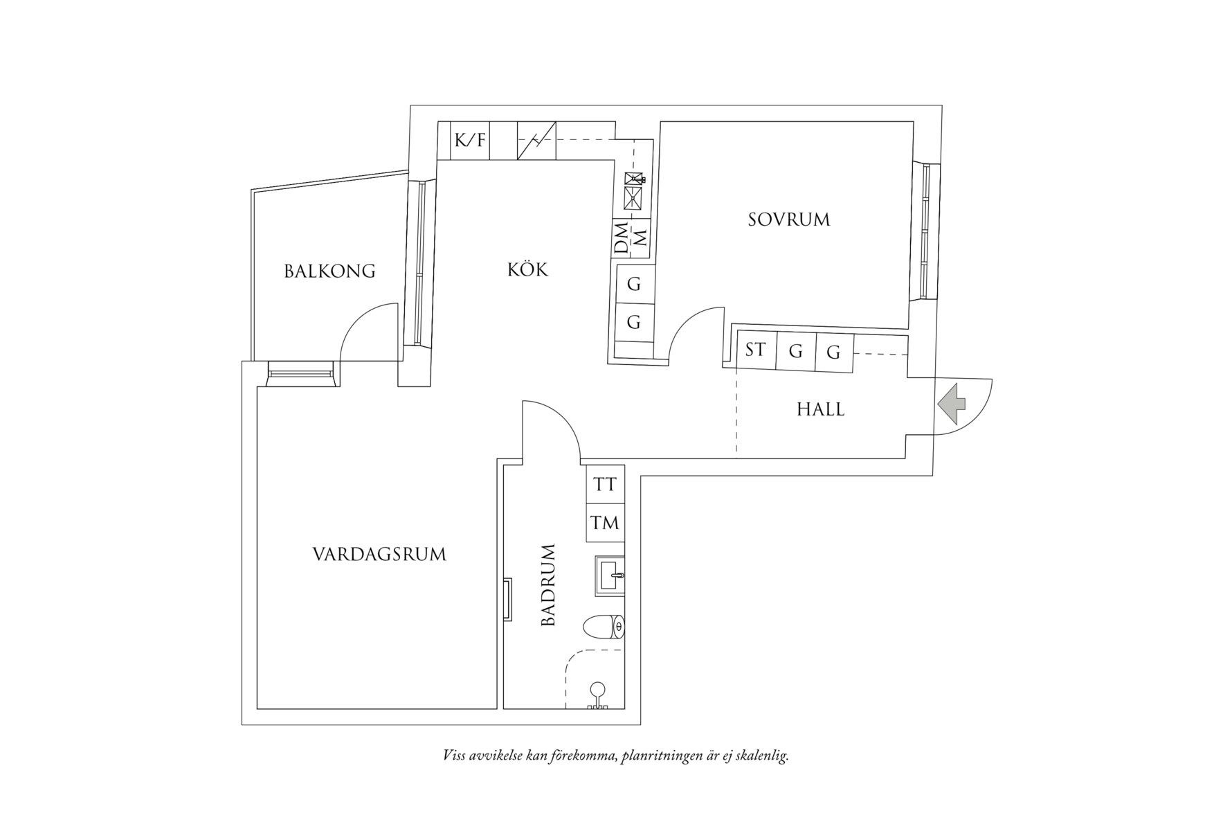 Planritning 1 Gärdegatan 2A