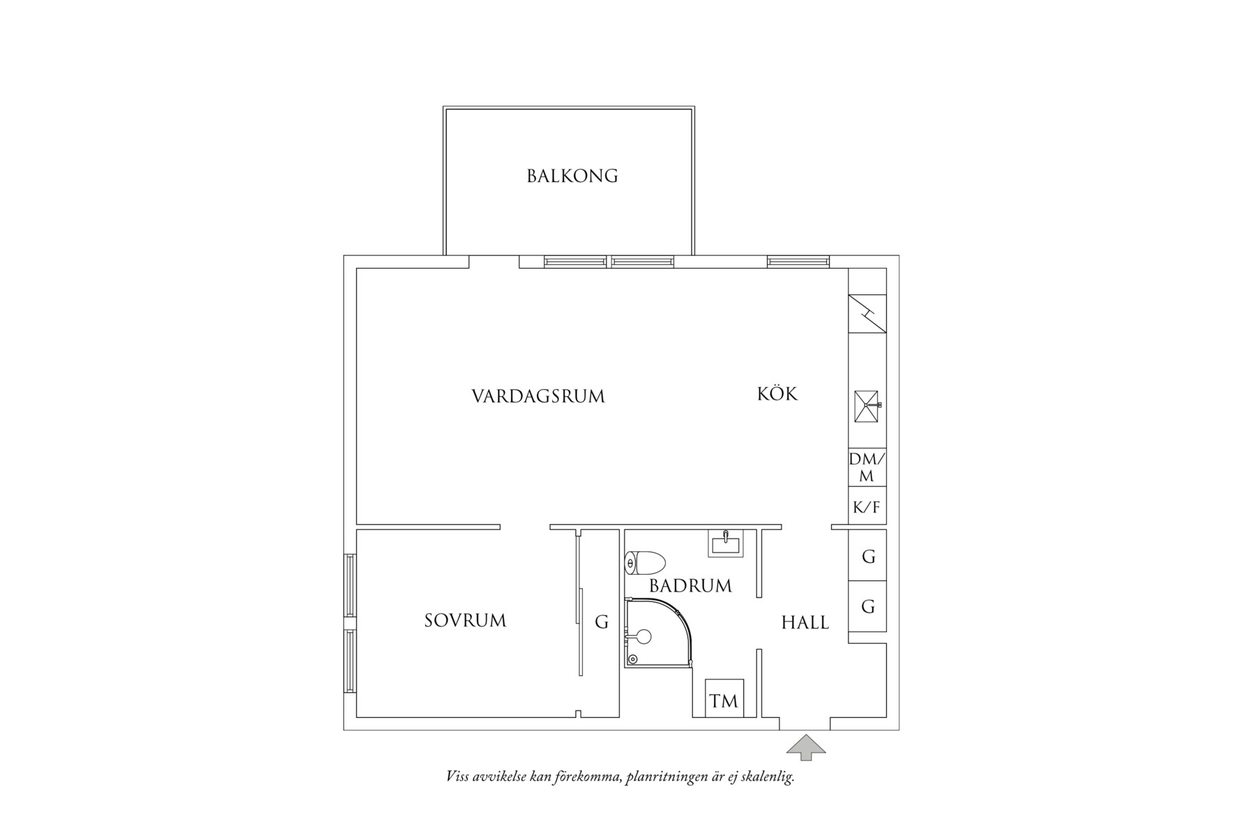 Planritning 1 Ängsäters Gränd 6