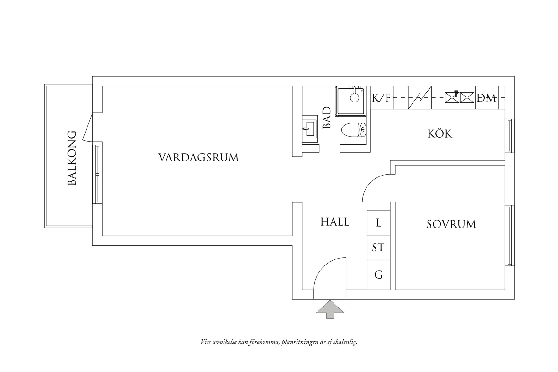 Planritning 1 Östanvindsgatan 13A