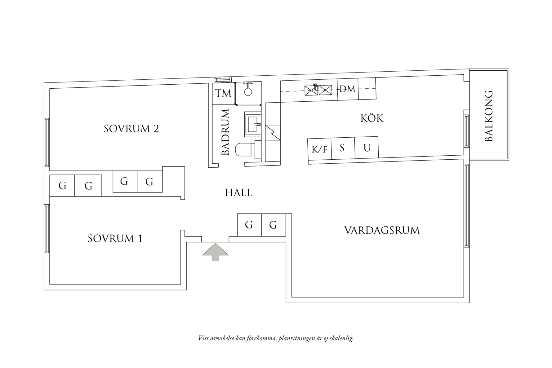 Planritning 1 Gibraltargatan 110
