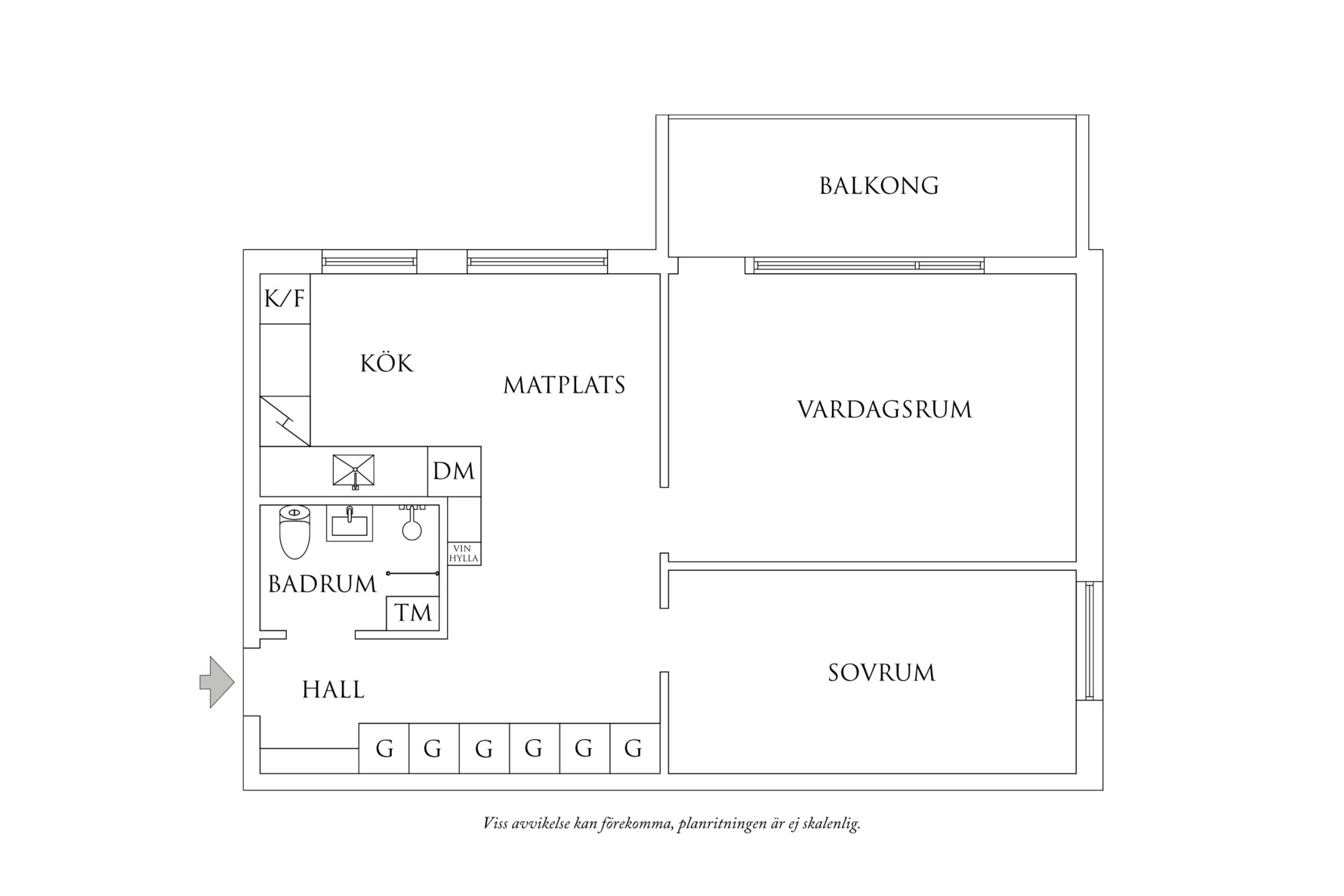 Planritning 1 Pinnharvsgatan 4A