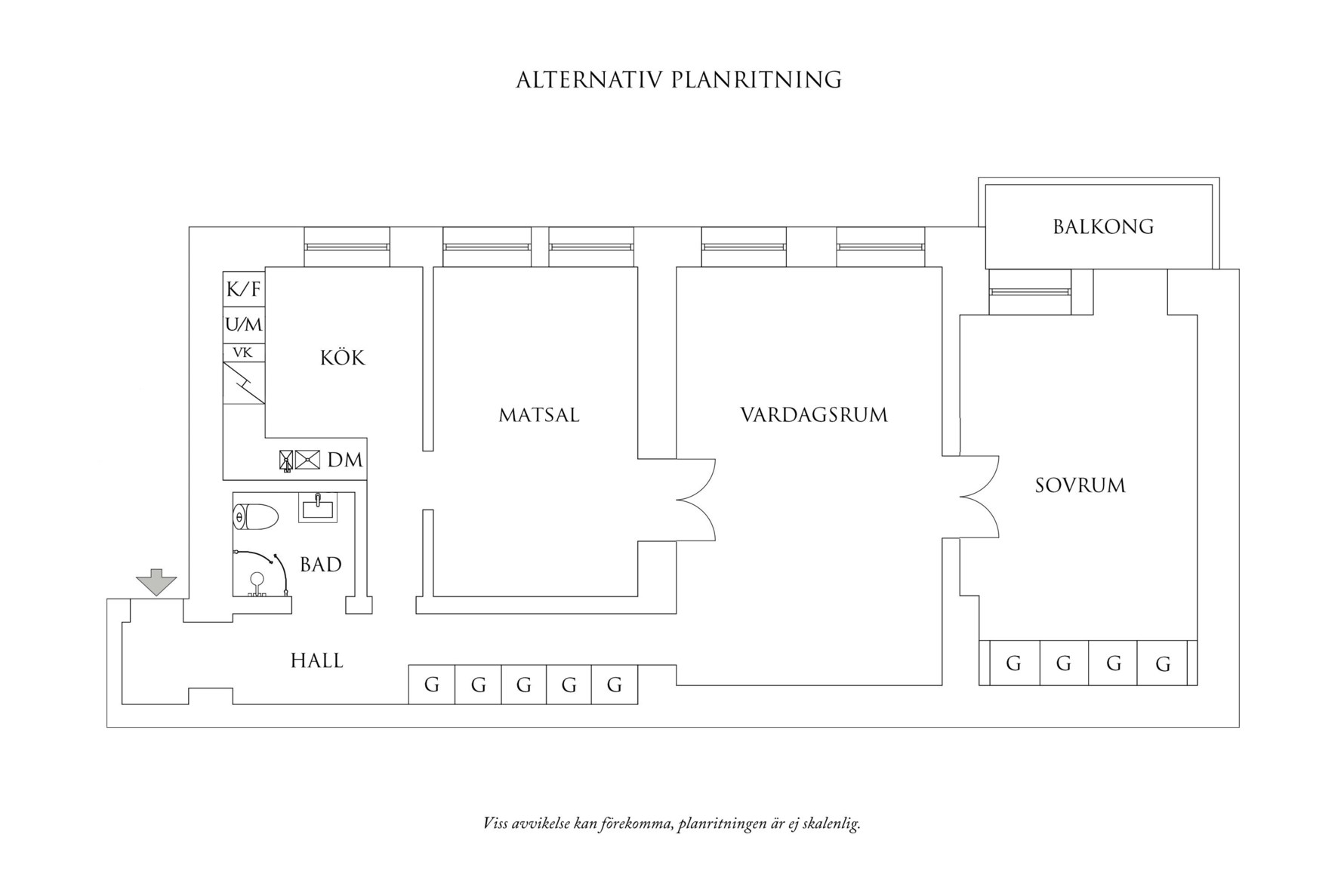 Planritning 2 Vasaplatsen 6B