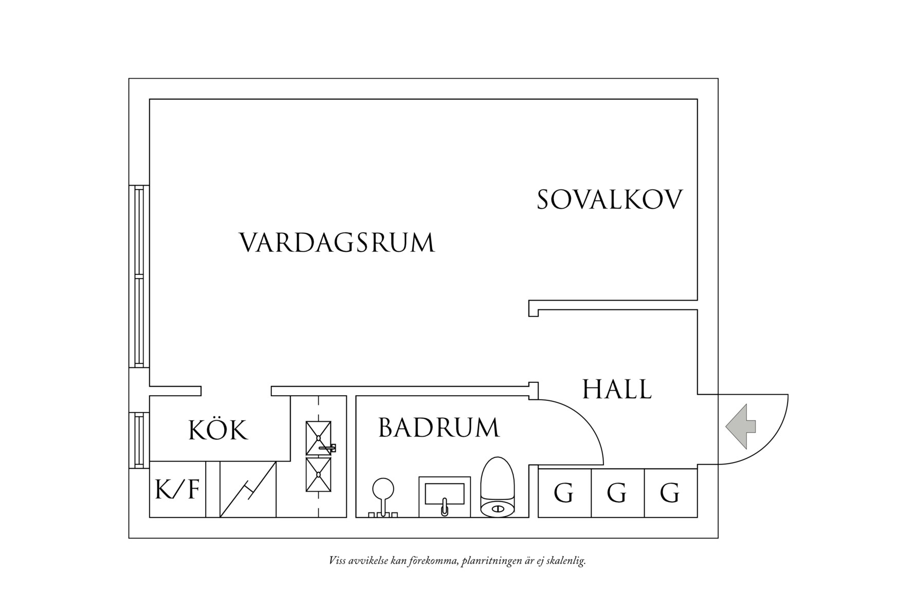 Planritning 1 Tvillinggatan 3B