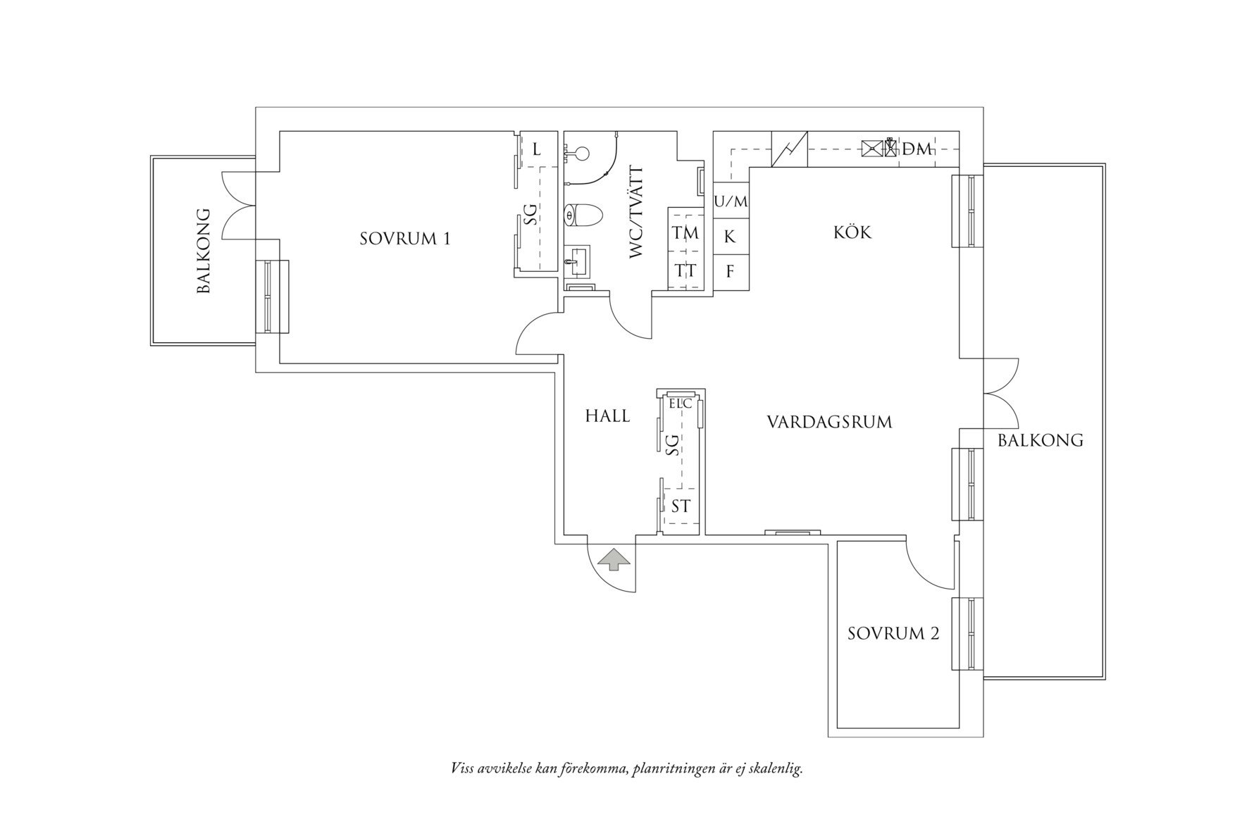 Planritning 1 Kunga-Amandas Gränd 3