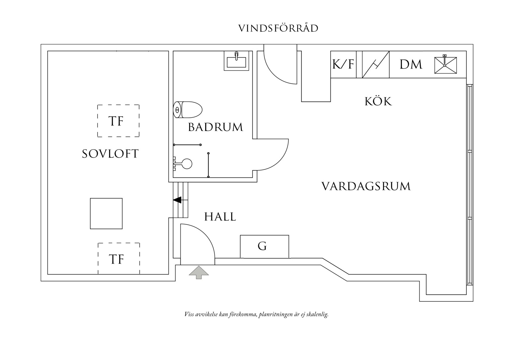 Planritning 1 Kristinehöjdsgatan 5