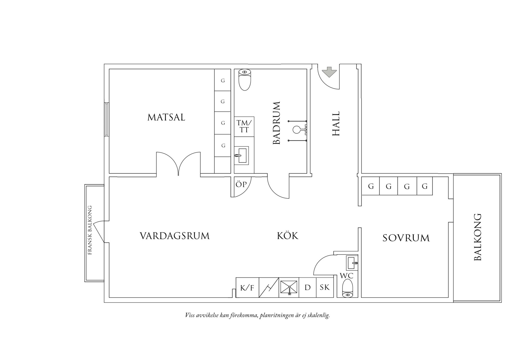 Planritning 1 Wadmansgatan 13