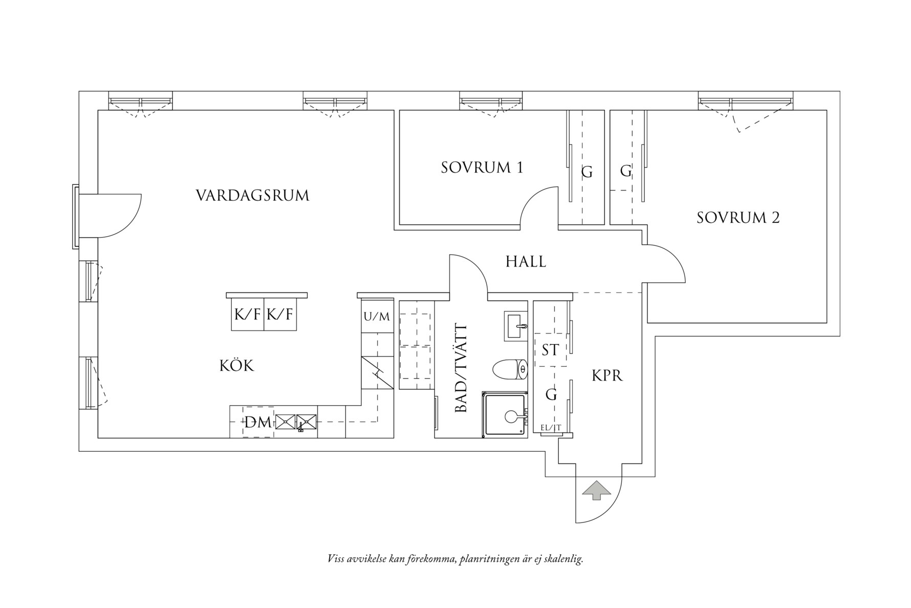 Planritning 1 Virginsgatan 28A