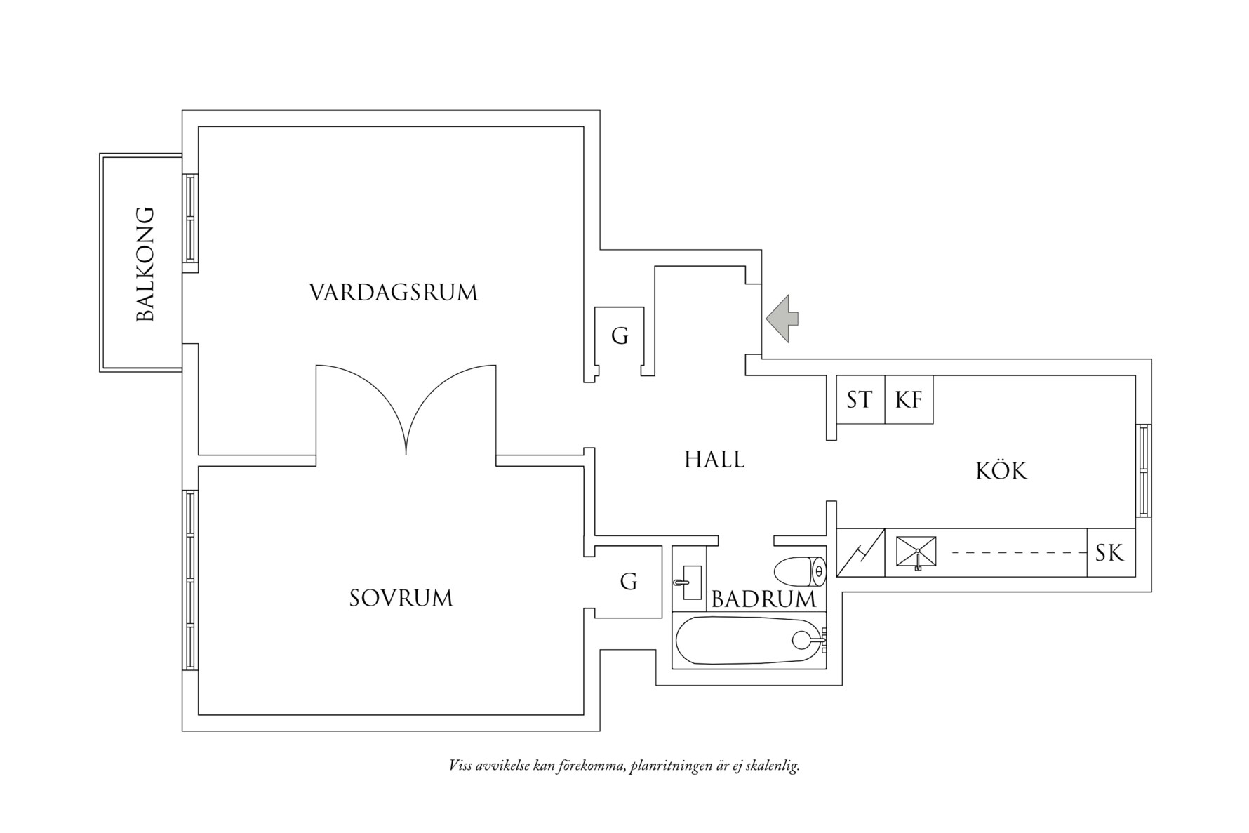 Planritning 1 Kolonigatan 7B