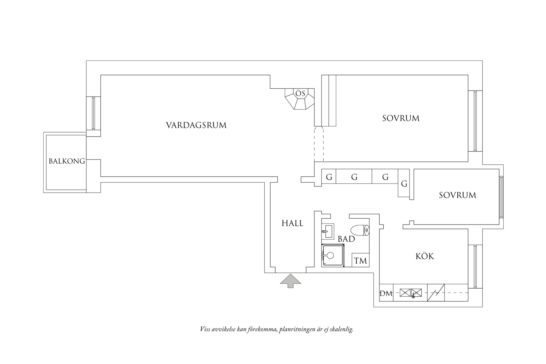 Planritning 1 Vidblicksgatan 3